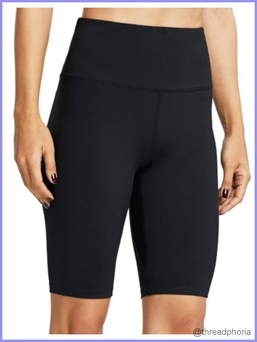 High Waisted Tummy Control 10" Biker Shorts with 2 Pockets